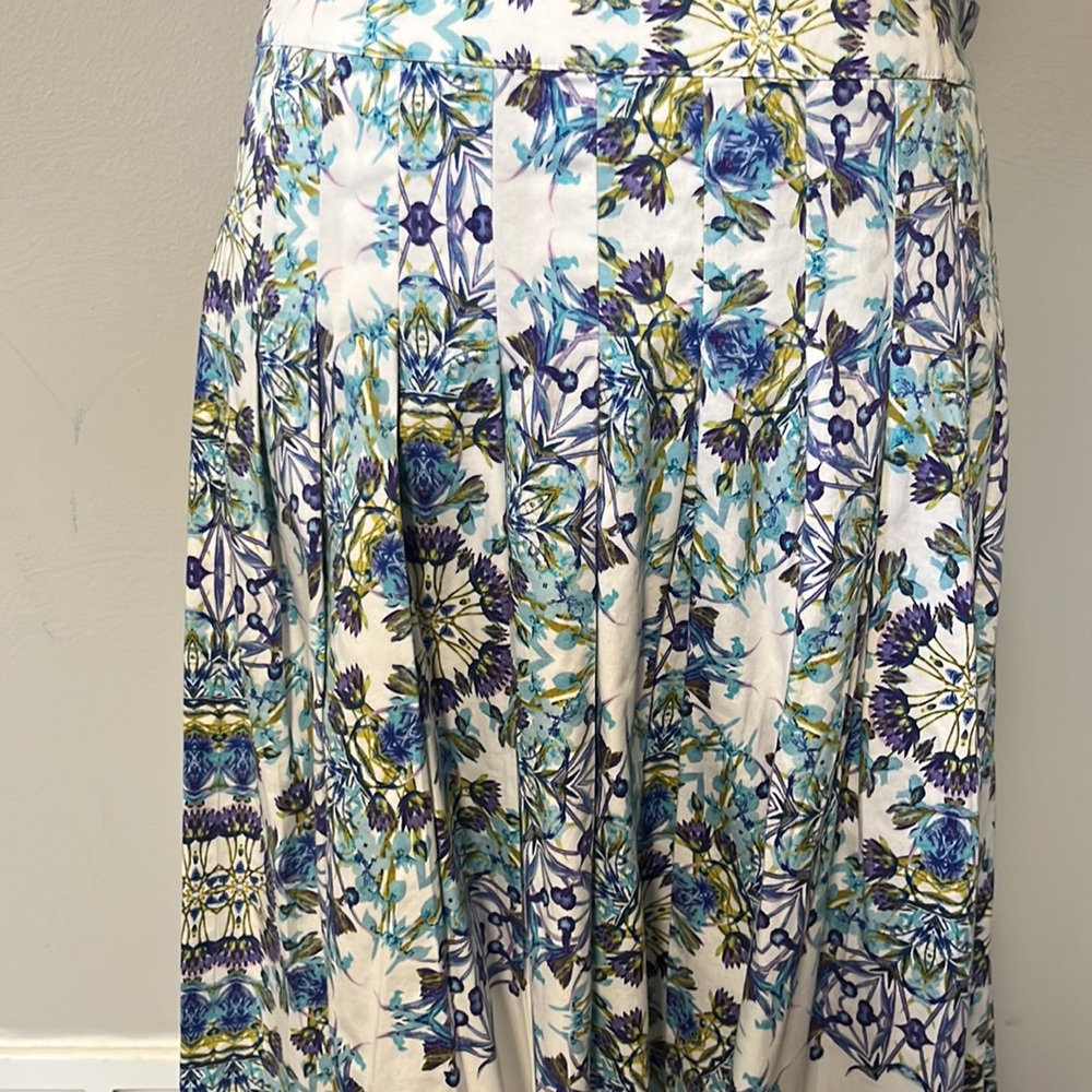 Talbots Pleated Floral Stretch Skirt - Picture 2 of 4